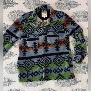VSTR Premium Sherpa Fleece Jacket L Aztec‎ Southwest Button Up
